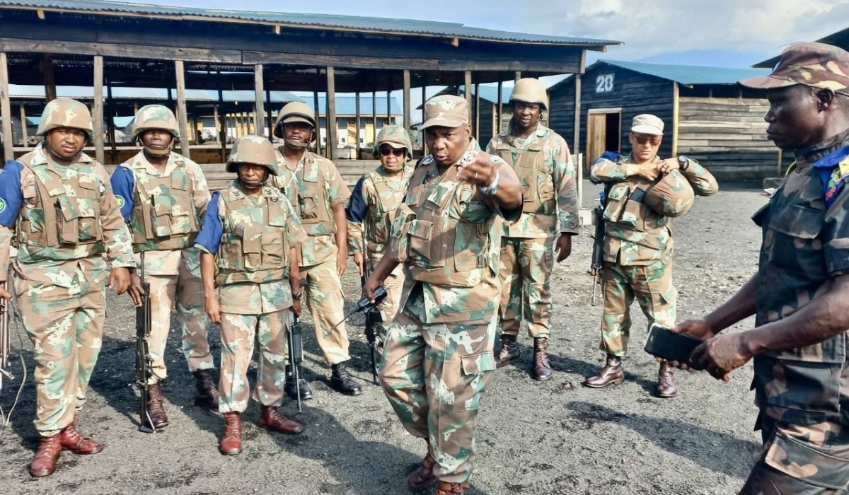 South African soldiers serving in DRC. SADC has decided to extend the mandate of its peacekeeping force in the Democratic Republic of the Congo by one year.