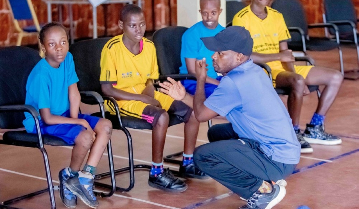 Children with disabilities during Boccia game, a precision ball sport, that is used to promote inclusion and empower children with intellectual disabilities.