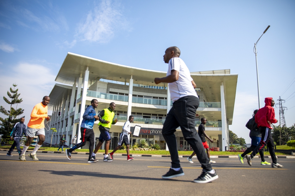 People during Kigali Car Free Day mass sports. Olivier Mugwiza