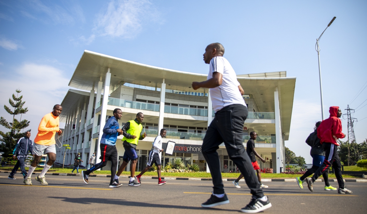 People during Kigali Car Free Day mass sports. Olivier Mugwiza