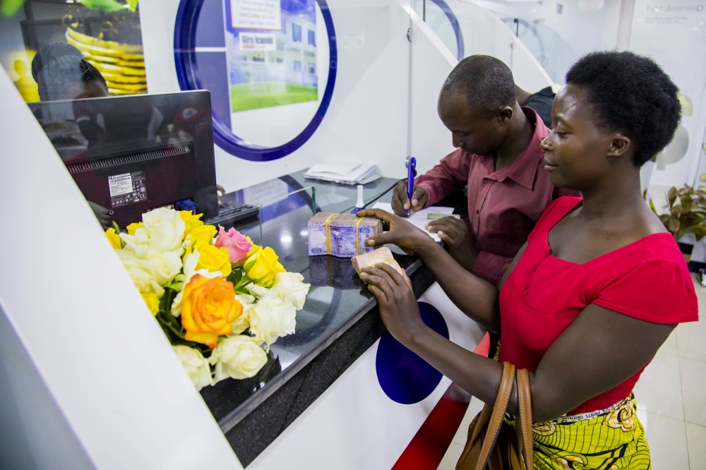 Clients at BPR Rwanda at Nyabugogo branch. The banking sector recorded Rwf1.7 trillion in new authorised loans between January and September 2024. File