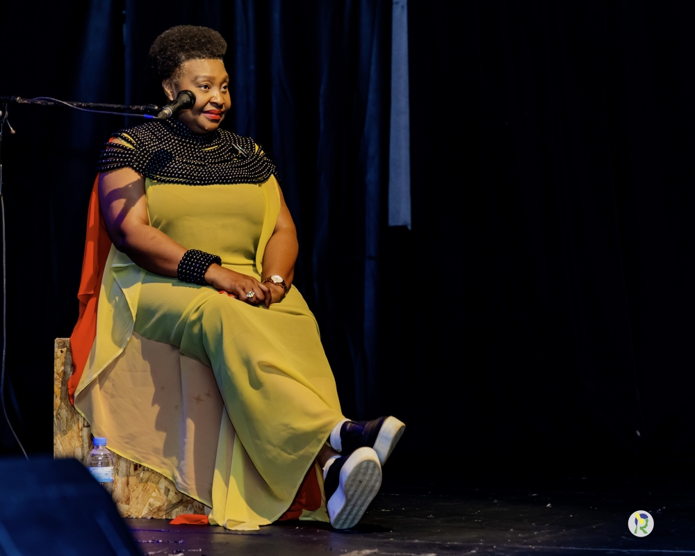 South African musician Yvonne Chaka Chaka has urged Rwanda artistes to register their works with COM as soon as it is in place-Photo by Inyarwanda