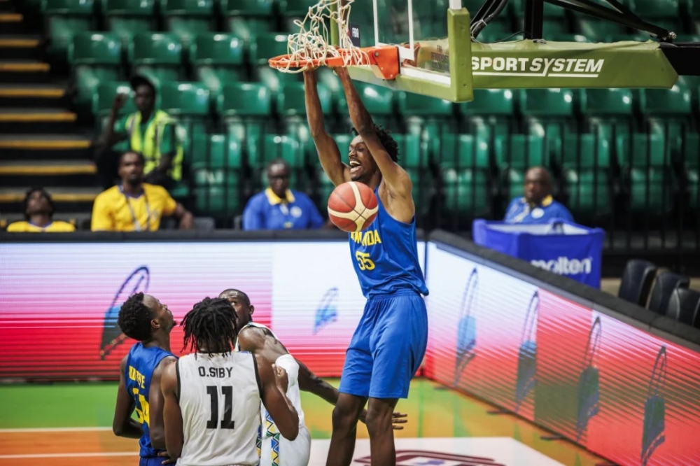 Star center Osborn Shema scored 20 points to help Rwanda beat Gabon in Group C last game at Dakar Arena on Sunday, November 24-courtesy