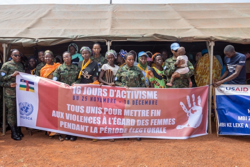 UN peacekeepers, and national and international NGOs, have launched a 16-day campaign against Gender-Based Violence (GBV) in Bria, Haute-Kotto Prefecture, CAR.