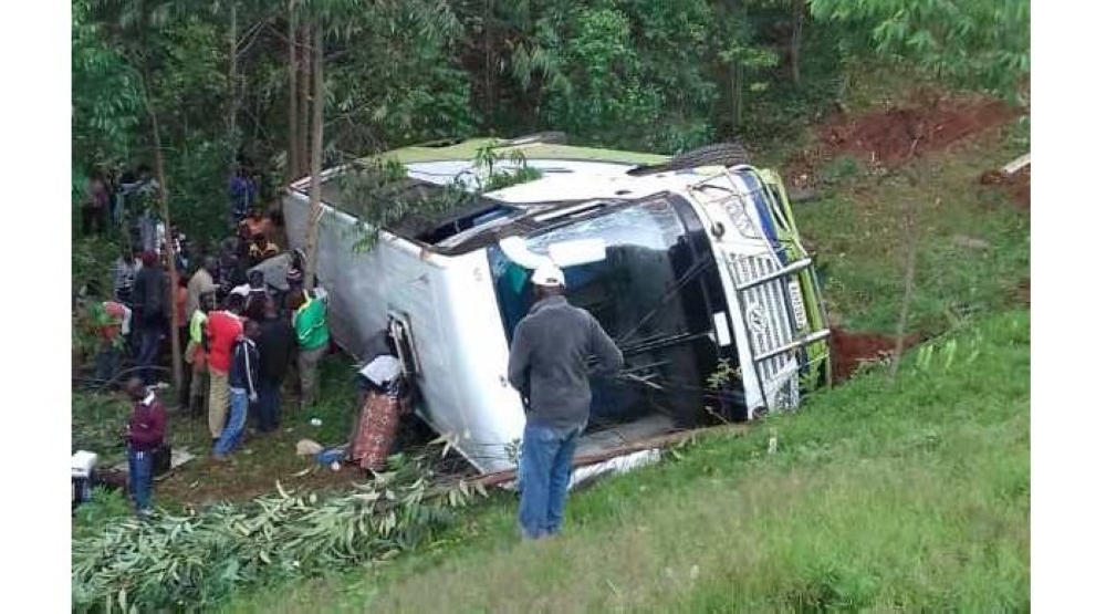 A scene of an accident occurred in Giheka sector, Rusizi District in December 2022. Courtesy