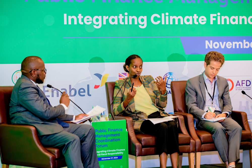 Panelists engage in a discussion during the Public Finance Management Coordination Forum in Kigali on November 27. Courtesy