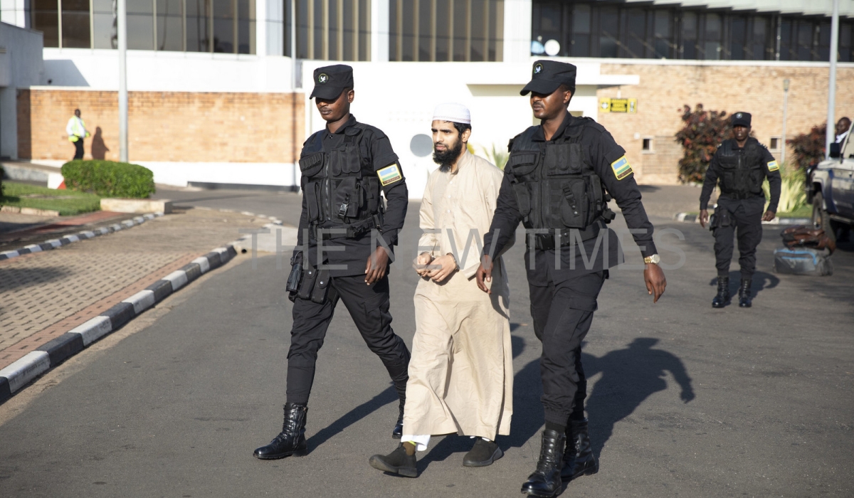 Terrorism suspect Salman Khan arrives at the Kigali International Airport on Wednesday, November 27. Photo by Emmanuel Dushimimana.