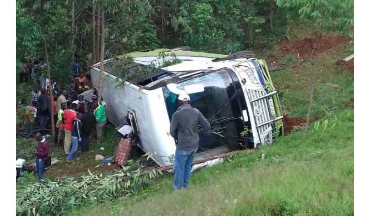 A scene of an accident occurred in Giheka sector, Rusizi District in December 2022. Courtesy