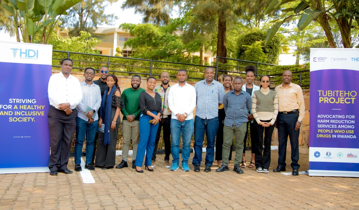 Journalists pose for a group photo after completing the two day training. Courtesy