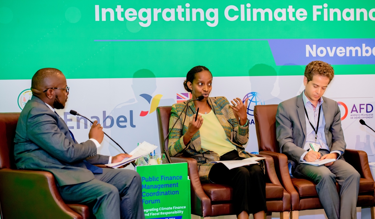 Panelists engage in a discussion during the Public Finance Management Coordination Forum in Kigali on November 27. Courtesy