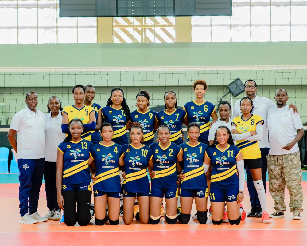 Rwanda Revenue Authority (RRA) women’s volleyball club take on rivals APR at Petit Stade Gymnasium when the volleyball league resumes on Friday, November 27-courtesy