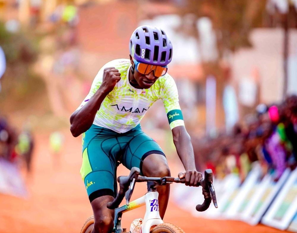 Rider Samuel Niyonkuru won Umusambi Gravel Race, the last gravel race to be played in Rwanda in September 2023.