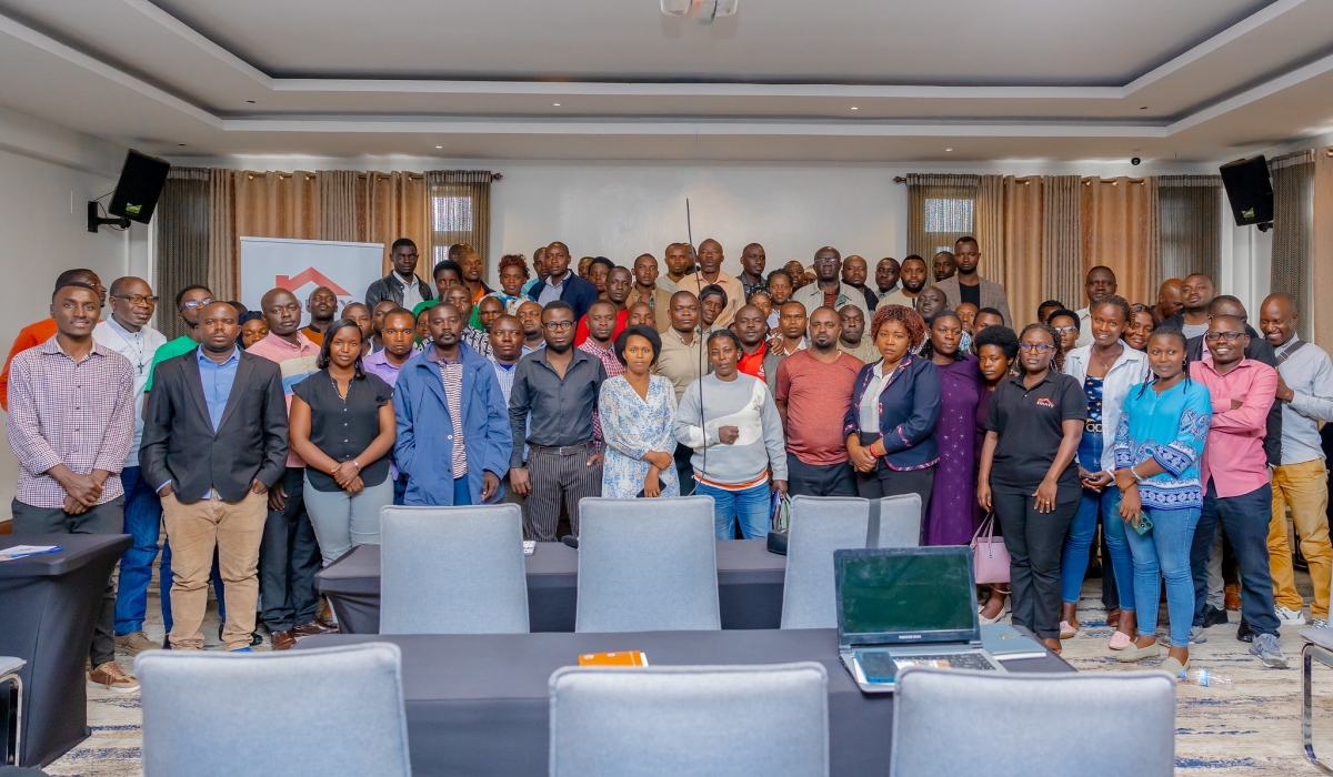 Participants pose for a group photo at the workshop in Kigali on Friday November 29. Courtesy