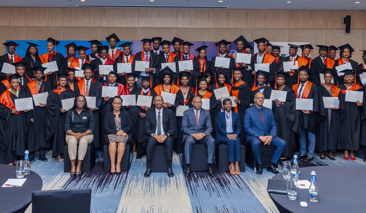 The graduates were encouraged to embrace technology and use their training to shape Rwanda’s financial sector