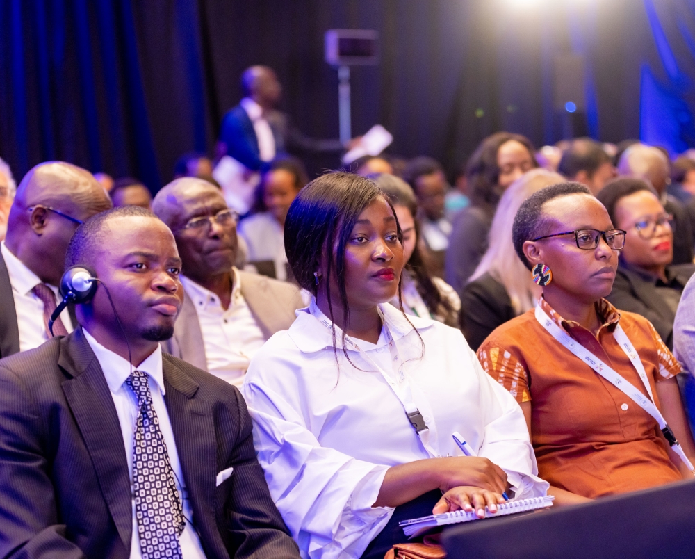 Delegates follow a presentation at the opening of  the Africa Trade Development Forum in Kigali on Monday, December 2. Courtesy