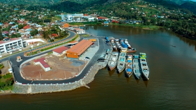 An aerial view of the newly completed Rubavu port in Nyamyumba Sector. The port will be officially inaugurated on Friday, December 6. Photo Courtesy