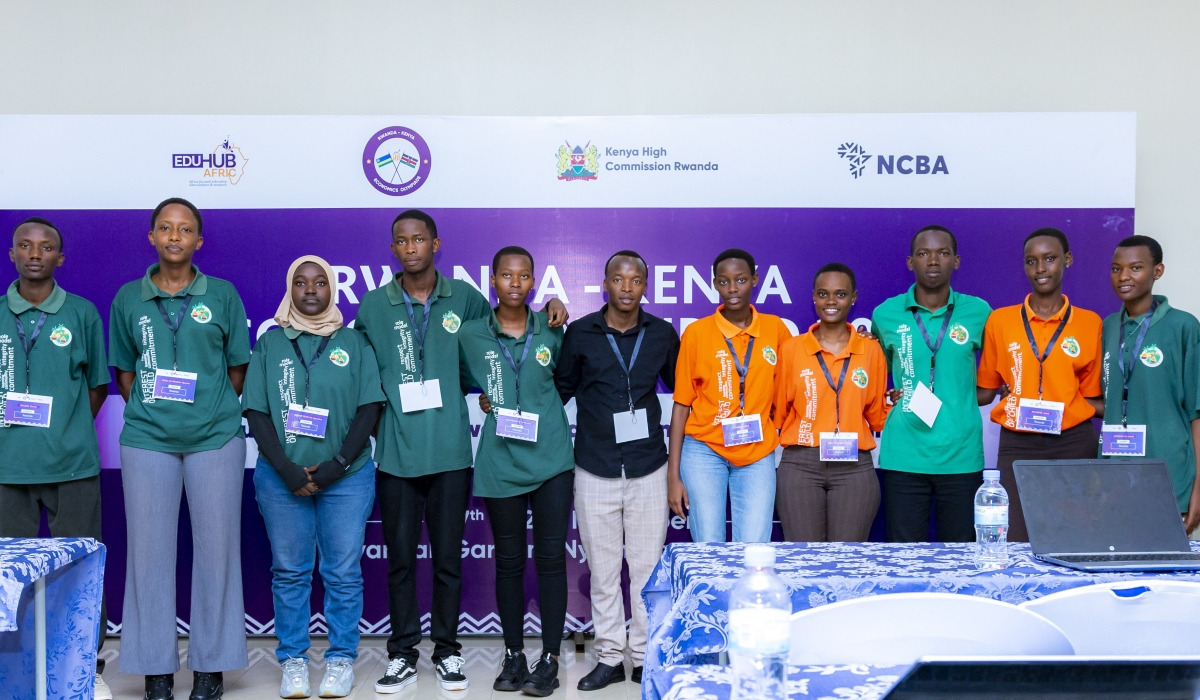 Representatives from Agahozo Shalom in Rwamagana, pose for a photo at the competition.