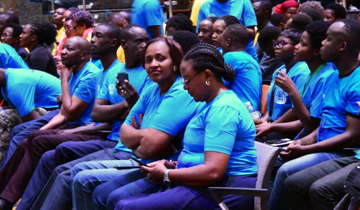 Volunteers during the International Day of Volunteers which was celebrated at Intare Conference Arena on December 5. Courtesy