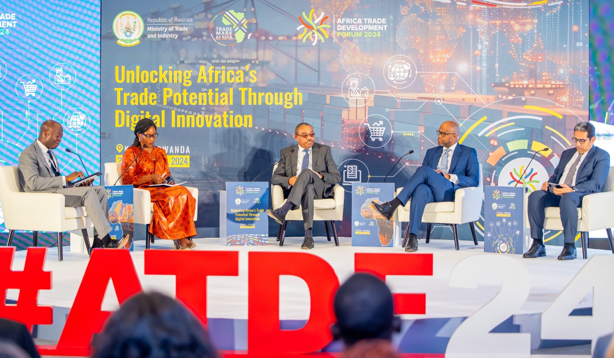 Experts engage in a discussion  during the  the Africa Trade Development Forum in Kigali on Monday, December 2. Courtesy