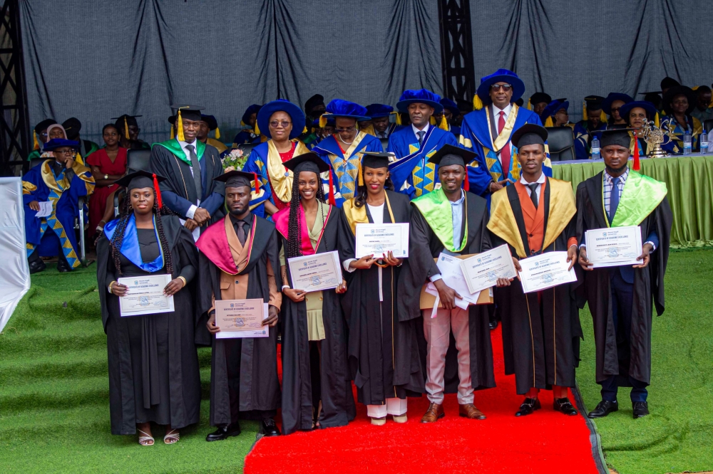 Some of the best performers pose for a group photo at the graduation ceremony on Friday, December 7. Courtesy