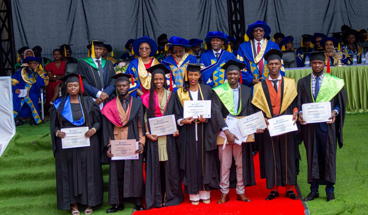 Some of the best performers pose for a group photo at the graduation ceremony on Friday, December 7. Courtesy