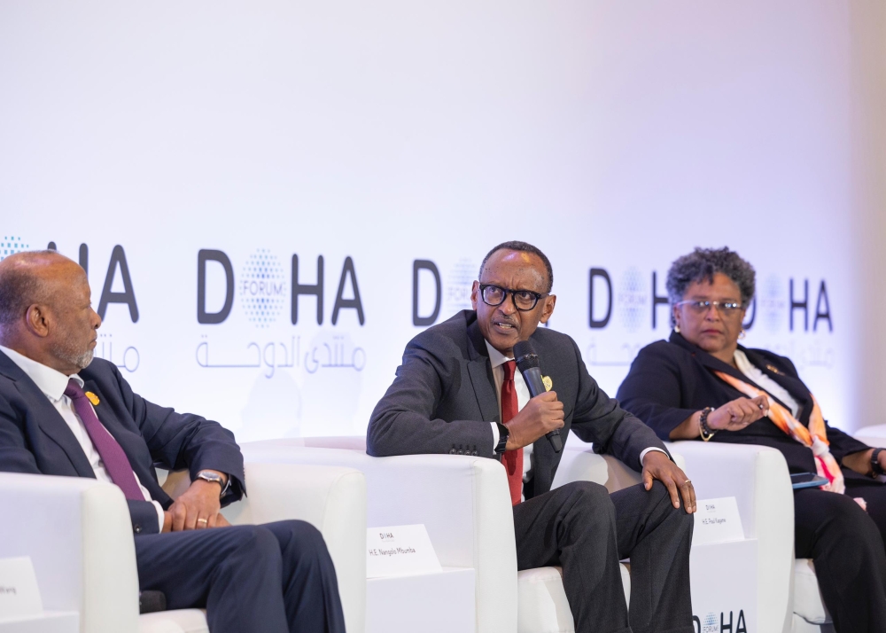 President Paul Kagame speaks at the 22nd edition of the Doha Forum in Qatar on Saturday, December 7. Photo by Village Urugwiro