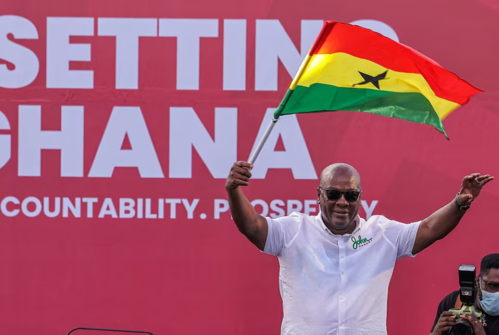 National Democratic Congress (NDC) presidential candidate and former Ghanaian President John Dramani Mahama has won the elections. internet