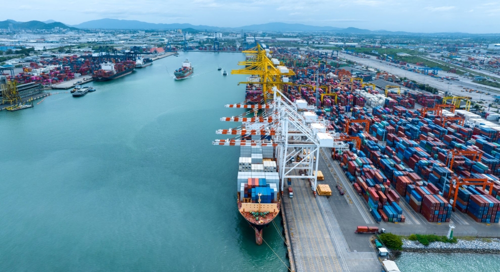 The Port of Mombasa in Kenya, one of the biggest ports in Africa