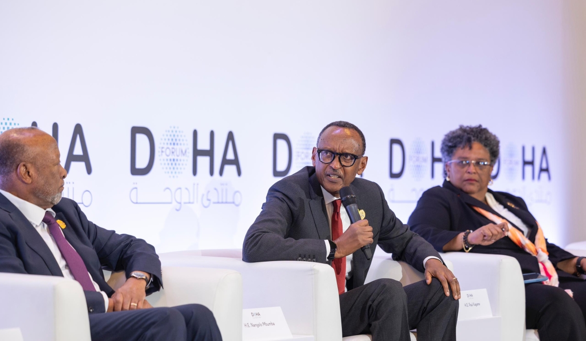 President Paul Kagame speaks at the 22nd edition of the Doha Forum in Qatar on Saturday, December 7. Photo by Village Urugwiro