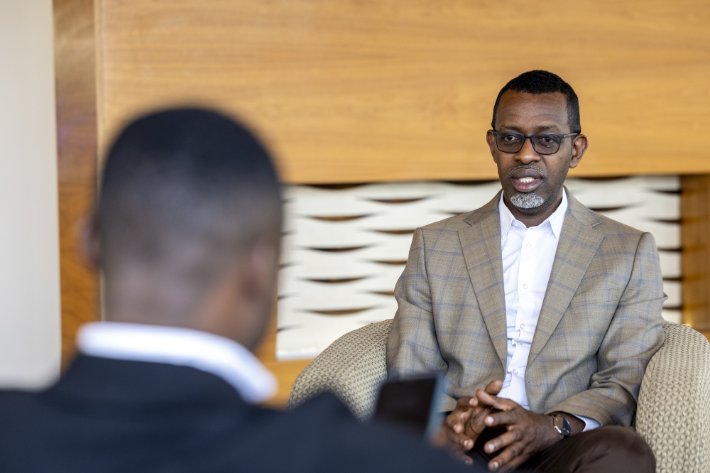 Minister of Sports Richard Nyirishema during the interview with The New Times on Friday, December 6. Nyirishema  said that hosting the FIA General Assembly and FIA Awards is a privilege for Rwanda. Photo by Olivier Mugwiza