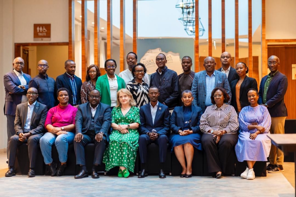 Officials and participants pose for a group photo at a six-day training session on the professionalisation of boards in Rwanda, on Friday, December 6. Courtesy