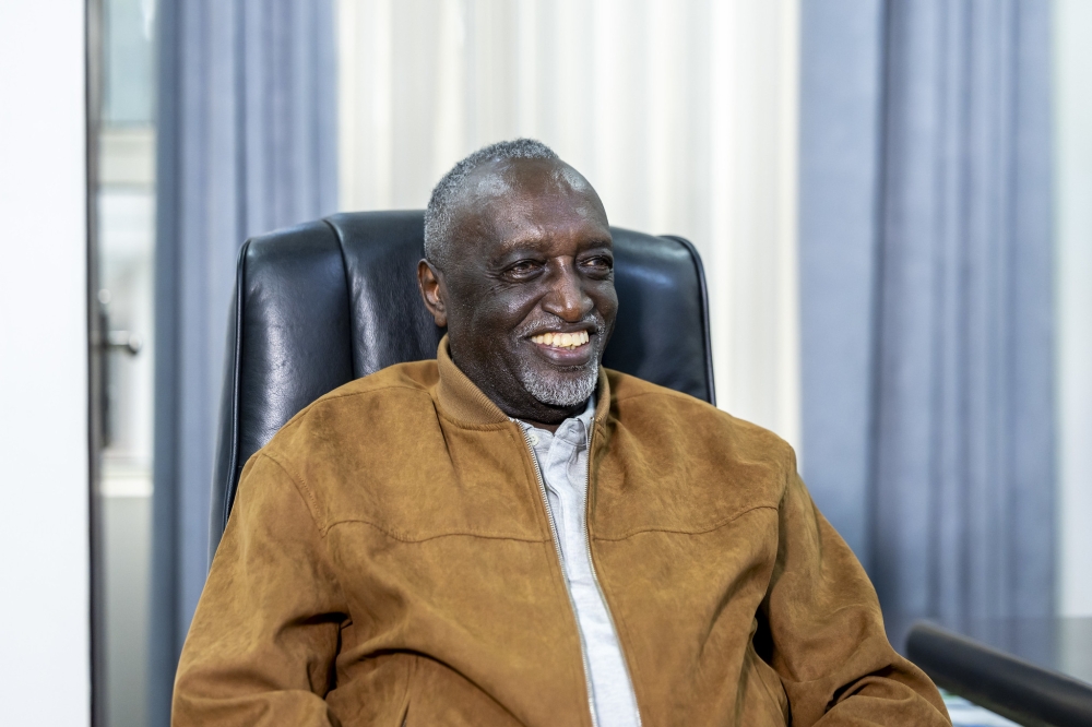 Mzee Tito Rutaremara during the interview with The New Times on November 27 in Kigali. Photo by Olivier Mugwiza