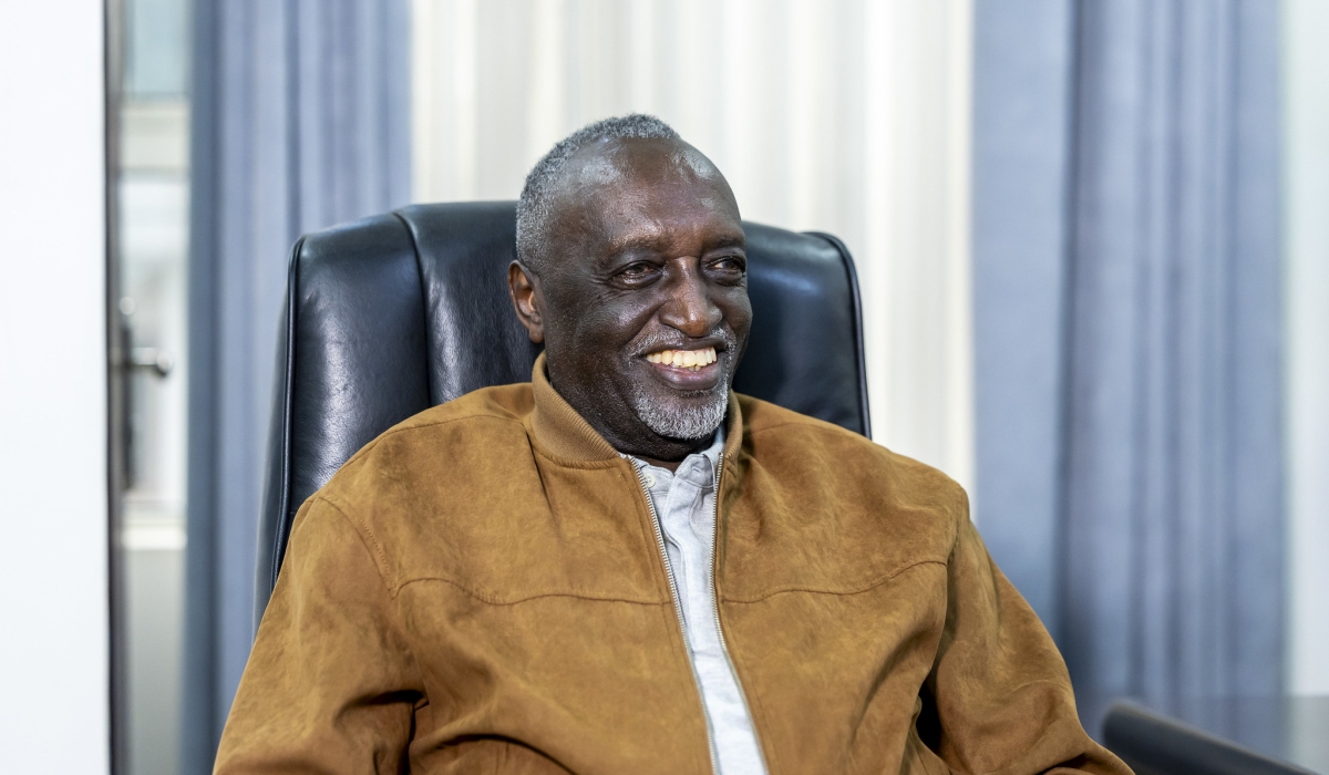 Mzee Tito Rutaremara during the interview with The New Times on November 27 in Kigali. Photo by Olivier Mugwiza