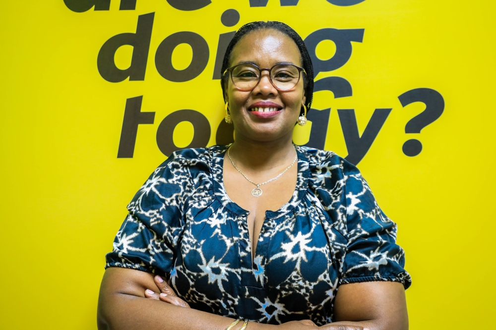 Betty Dusabe, the Network Operation Centre (NOC) Manager at MTN Rwanda during the interview with The New Times. Photo by Craish Bahizi