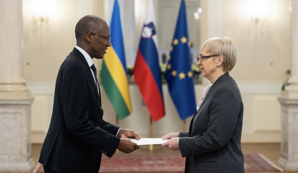 Ambassador James Ngango presented his letters of credence to President Nataša Pirc Musar of Slovenia, at the Presidential Palace in Ljubljana, on Friday, December 13. Courtesy