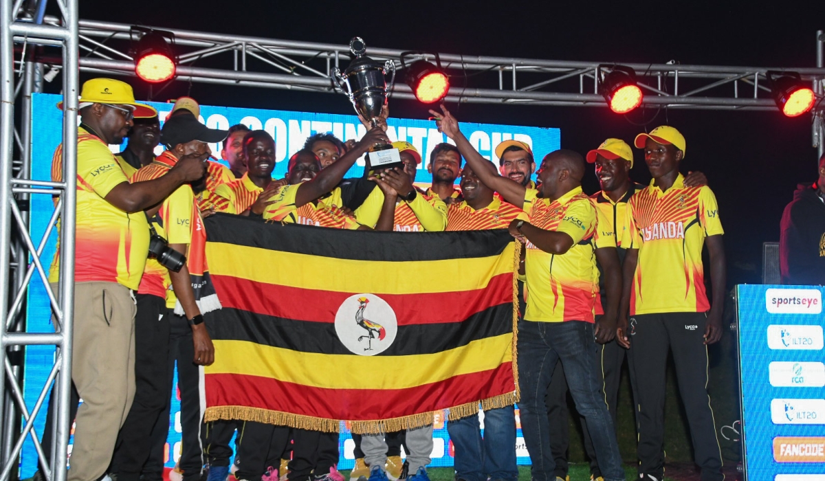 Uganda won the ILT20 Continent Cup after beating Nigeria by 6 wickets in the final held at Gahanga Cricket Stadium on Saturday, December 14-Photo courtesy