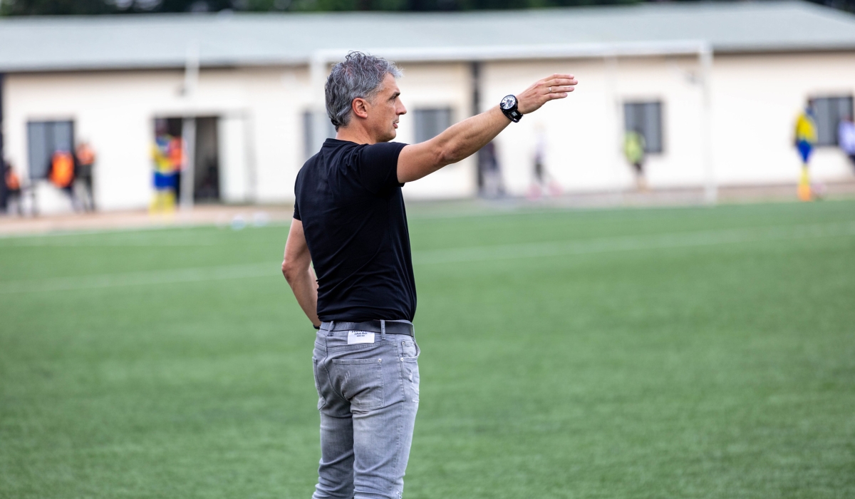 APR FC head coach Darko Novic at the game against Mukura VS . His side beat  4-2  against Mukura on Saturday, December 14, at Kigali Pele Stadium. Photos by Craish Bahizi