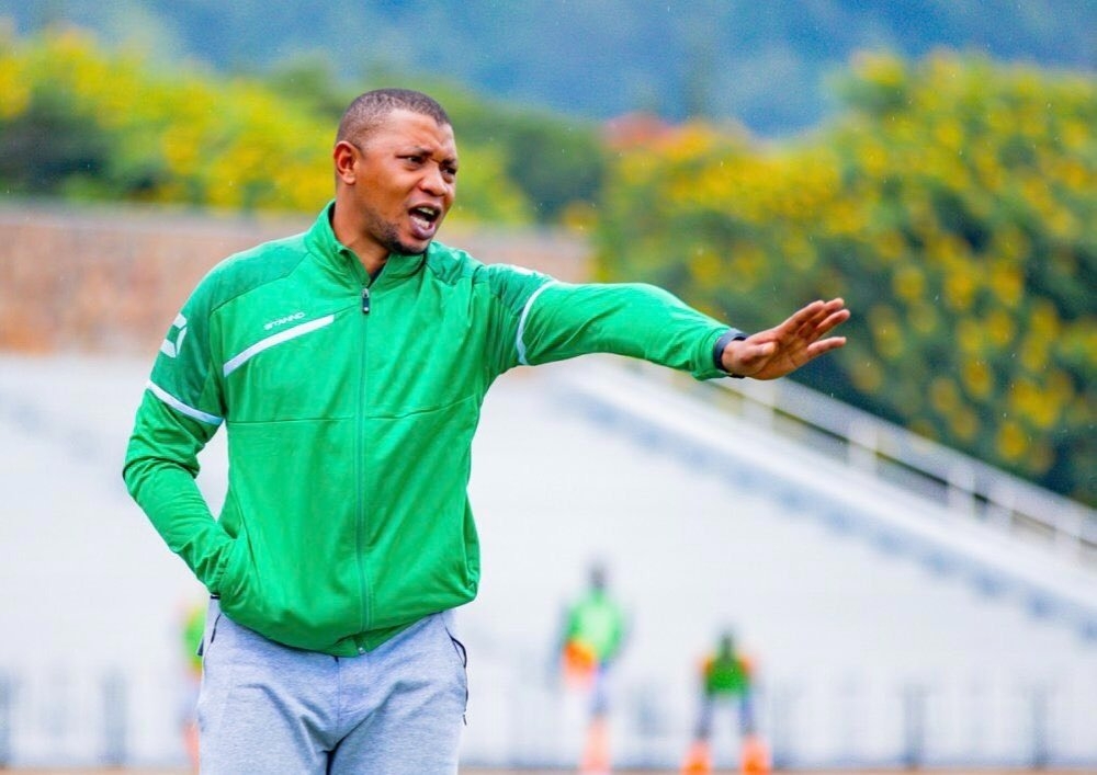 SC Kiyovu head coach Joslin Bipfubusa .