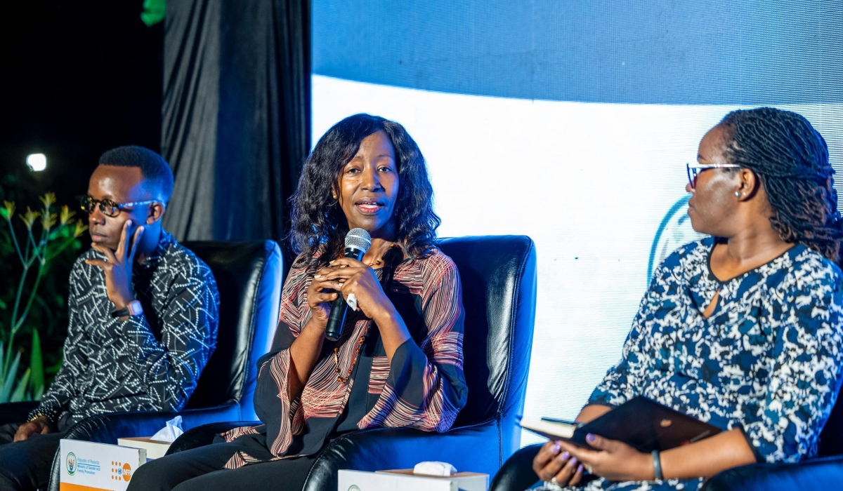 Panellists engage in a discussion as Rwanda  launched a campaign to combat technology-facilitated gender-based violence (TFGBV). Courtesy