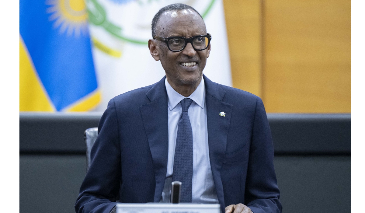 President Kagame virtually addresses delegates during the inauguration of the World Health Organization Academy  in Lyon, in France on December 17. Photo by Village Urugwiro