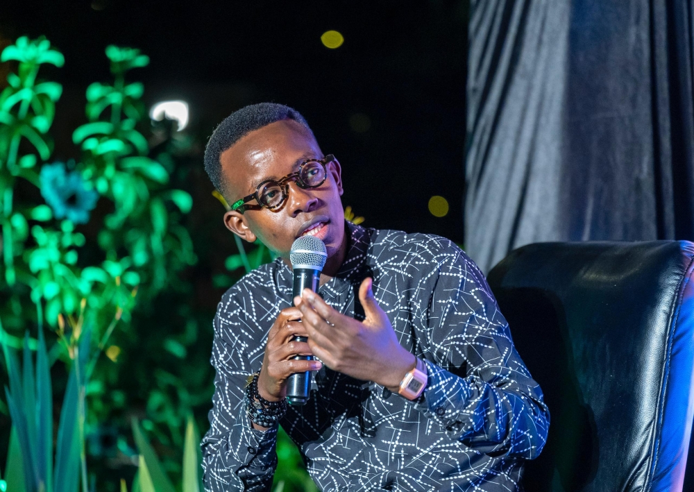 Christian Intwari, the Executive Director of Our Past Initiative, a youth-led organisation speaks at the launch of the campaign titled “My Digital Space Should Be Safe,” on December 16.  Courtesy