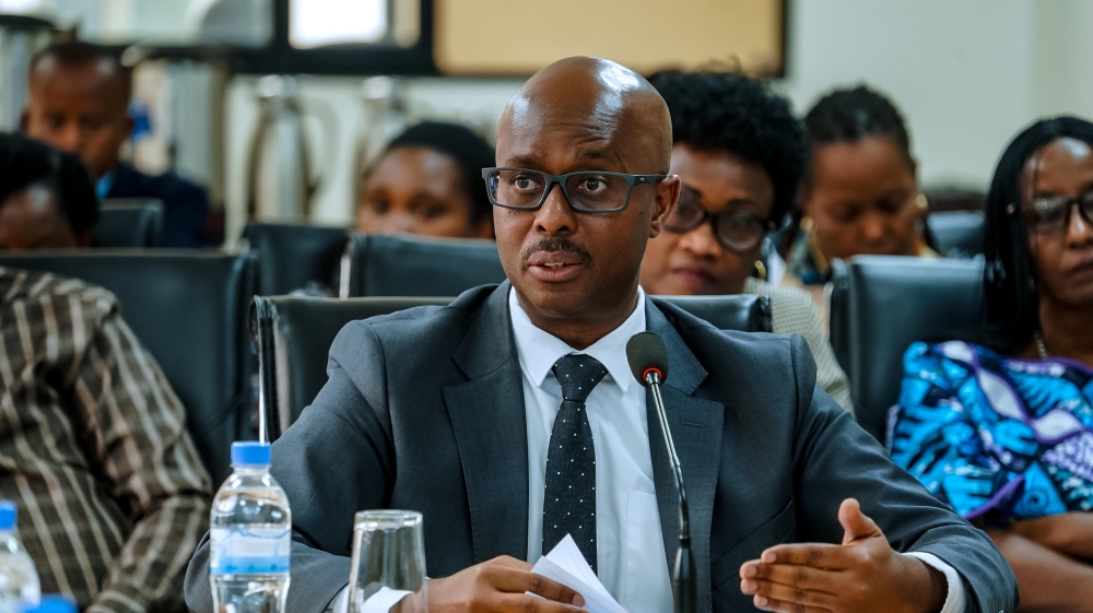 Yusuf Murangwa, the Minister of Finance and Economic Planning addresses members of the National Consultative Forum of Political Organisations during the General Assembly on Thursday, December 19. Courtesy