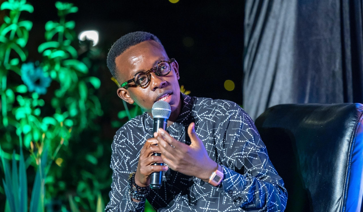 Christian Intwari, the Executive Director of Our Past Initiative, a youth-led organisation speaks at the launch of the campaign titled “My Digital Space Should Be Safe,” on December 16.  Courtesy