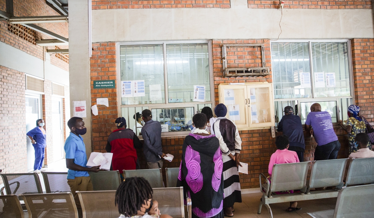 Patients wait for medical services at Masaka Hospital. Courtesy