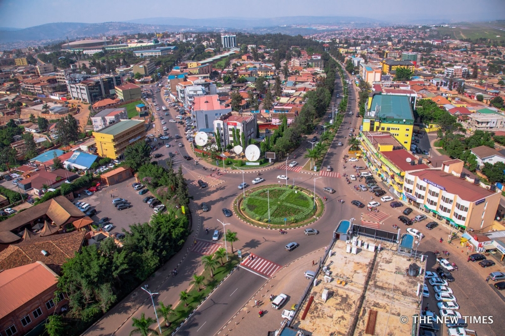 Aerial view of Kisimenti roundabout in Kigali. Minister Gasore said that the upgrade will start with three road junctions – Chez Lando and Gishushu in Gasabo District, and Sonatubes in Kicukiro District.