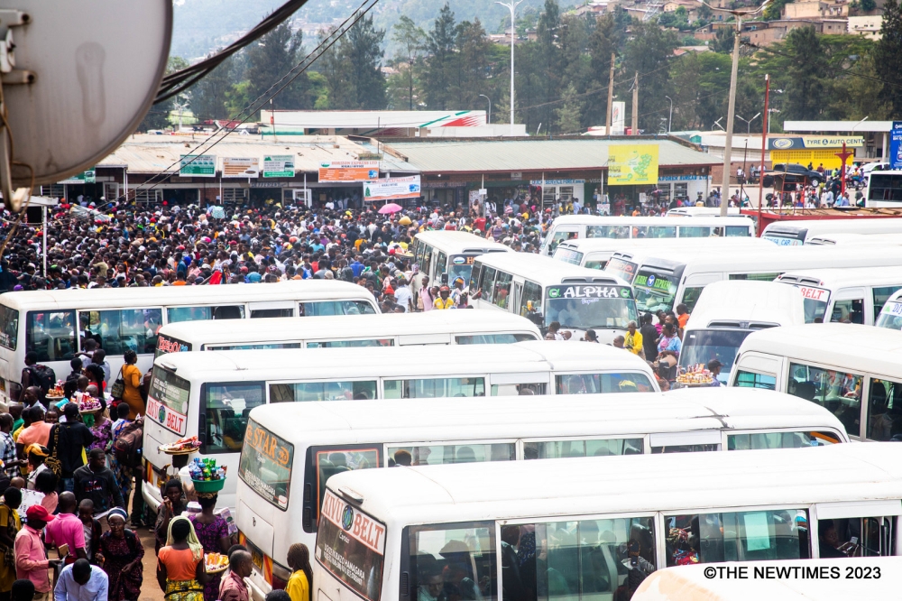 Passengers at Nyabugogo Bus terminal on their way to join their families upcountry for festive season celebration. Craish Bahizi