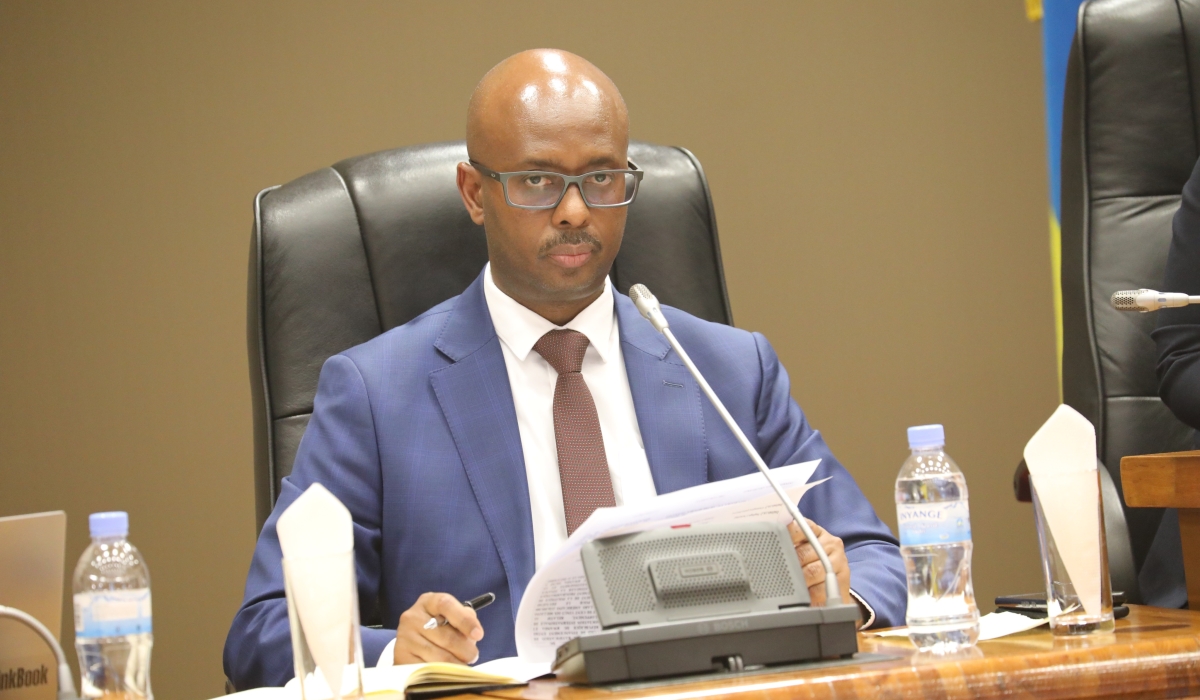 The Minister of Finance and Economic Planning, Yusuf Murangwa addresses Members of Parliament during the presentation of the draft laws, on Monday, December 23. Courtesy