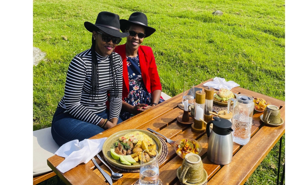 Alice Kagina and her mother at Farmhouse Rwanda in Kinigi, Musanze District. Courtesy