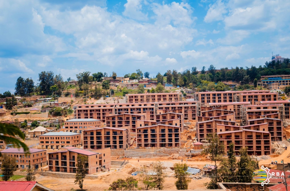 A view of the ongoing project to accommodate residents who live in high risk zones in Kigali. Courtesy