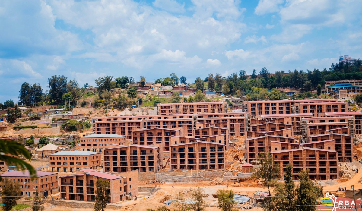 A view of the ongoing project to accommodate residents who live in high risk zones in Kigali. Courtesy